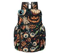 VAPOKF Sac à dos de basket-ball, sac de sport avec compartiment pour ballon et chaussures pour football, football, volley-ball, natation, gym, voyage, Halloween, globe oculaire humain cassé brûlant