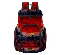 VAPOKF Sac à dos de basket-ball, sac de sport avec compartiment pour ballon et chaussures pour football, football, volley-ball, natation, gym, voyage, horreur zombie mains hors du cimetière