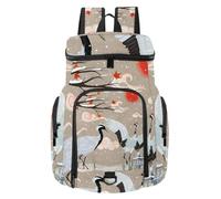 VAPOKF Sac à dos de basket-ball, sac de sport avec compartiment pour ballon et chaussures pour football, volley-ball, natation, gym, voyage, grues et chutes de neige au coucher du soleil