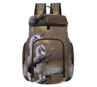 VAPOKF Sac à dos de basket-ball, sac de sport avec compartiment pour ballon et chaussures pour football, football, volley-ball, natation, gym, voyage, licorne sur terre rare