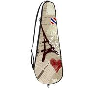 VAPOKF Sac à main pour raquette de badminton, sac à main pour 2 raquettes, carte vintage avec cœur