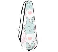 VAPOKF Sac à raquette de badminton, sac à main pour raquette de badminton, sac à main pour 2 raquettes, lapin mignon et cœur