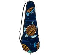 VAPOKF Sac à raquette de badminton, sac à main pour raquette de badminton, sac à pagaie pour 2 raquettes, tortues de dessin animé nagent sur la mer