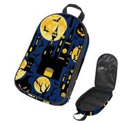 VAPOKF Sac de rangement pour ustensiles de camping de voyage, château d'Halloween, arbre mort, lune, sac de rangement pour ustensiles de cuisine, pochette de rangement pour barbecue en plein air, sac