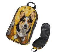 VAPOKF Sac de rangement pour ustensiles de camping de voyage, deux sacs de rangement Corgi pour ustensiles de cuisine, accessoires de cuisine, pochette de rangement pour barbecue en plein air, sac