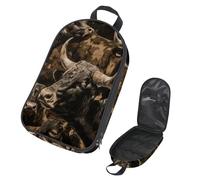 VAPOKF Sac de rangement pour ustensiles de camping de voyage, sac de rangement Black Bulls pour ustensiles de cuisine, pochette de rangement pour barbecue en plein air, sac uniquement