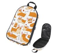 VAPOKF Sac de rangement pour ustensiles de camping et de voyage, sac de rangement pour chiens corgi mignons pour ustensiles de cuisine, pochette de rangement pour barbecue en plein air, sac uniquement