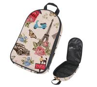 VAPOKF Sac de rangement pour ustensiles de camping, voyage Paris avec roses et papillons - Sac de rangement pour ustensiles de cuisine, accessoires de cuisine pour barbecue en plein air, sac