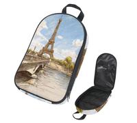 VAPOKF Sac de rangement pour ustensiles de voyage, camping, dessin à la main, tour de Paris, paysage urbain, ensemble d'ustensiles de cuisine, pochette de rangement pour barbecue en plein air, sac
