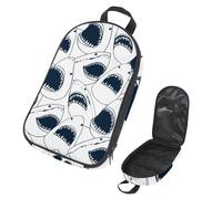 VAPOKF Sac de rangement pour ustensiles de voyage et de camping, motif requin en colère, sac de rangement pour ustensiles de cuisine, pochette de rangement pour barbecue en plein air, sac uniquement