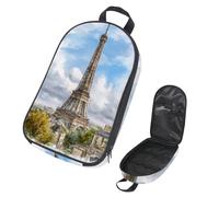VAPOKF Sac de rangement pour ustensiles de voyage, sac de rangement aquarelle Paris City Topview pour ustensiles de cuisine, accessoires de cuisine, pochette de rangement pour barbecue en plein air
