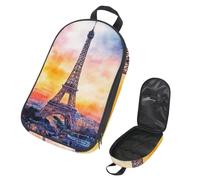 VAPOKF Sac de rangement pour ustensiles de voyage, sac de rangement aquarelle Paris Tour Eiffel pour ustensiles de cuisine, accessoires de cuisine, pochette de rangement pour barbecue en plein air
