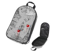 VAPOKF Sac de rangement rétro pour ustensiles de camping, tour de Paris et Rivière Seine pour ustensiles de cuisine, accessoires de cuisine, pochette de rangement pour barbecue en plein air, sac