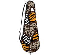 VAPOKF Sac de raquette de badminton, sac à main pour raquette de badminton, étui pour raquette de tennis, sac à pagaie pour 2 raquettes, texture cœur d'animal
