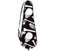 VAPOKF Sac de raquette de badminton, sac à main pour raquette de badminton, sac à main pour 2 raquettes, Day of the Dead Skull and Bones