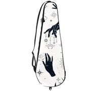VAPOKF Sac de raquette de badminton, sac à main pour raquette de badminton, sac à main pour 2 raquettes, mains, planètes, constellations, soleil et lunes