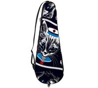 VAPOKF Sac de raquette de badminton, sac à main pour raquette de badminton, sac à main pour 2 raquettes, chapeau de marin chat avec corde d'ancrage