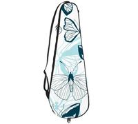 VAPOKF Sac de raquette de badminton, sac à main pour raquette de badminton, sac à main pour 2 raquettes, motif papillon bleu