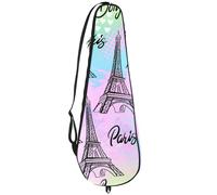 VAPOKF Sac de raquette de badminton, sac à main pour raquette de badminton, sac à main pour 2 raquettes, tour Eiffel Paris et cœur