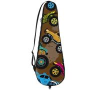VAPOKF Sac de raquette de badminton, sac à main pour raquette de badminton, sac à main pour 2 raquettes, véhicule de dessin animé, camion, voiture