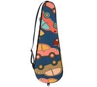 VAPOKF Sac de raquette de badminton, sac à main pour raquette de badminton, sac à main pour raquette de tennis, sac à pagaie pour 2 raquettes, voitures de dessin animé