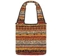 VAPOKF Sac fourre-tout en toile à motif éthique africaine, grand sac à bandoulière réutilisable pour l'école, le travail, le bureau, les voyages, le shopping, décontracté