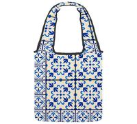 VAPOKF Sac fourre-tout en toile à motif Lisbonne, grand sac à bandoulière réutilisable pour l'école, le travail, le bureau, les voyages, le shopping, décontracté