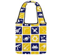 VAPOKF Sac fourre-tout en toile Astronomie Space Rocket pour femme, grand sac de transport réutilisable, sac à bandoulière pour l'école, le travail, le bureau, les voyages, le magasinage décontracté