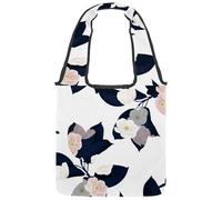 VAPOKF Sac fourre-tout en toile avec fleurs d'anémone rose pour femme, grand sac de transport réutilisable, sac à bandoulière pour l'école, le travail, le bureau, les voyages, le shopping, décontracté