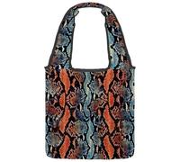 VAPOKF Sac fourre-tout en toile avec motif serpent python, sac à main pour femme, grand sac de transport réutilisable, sac à bandoulière pour l'école, le travail, le bureau, les voyages, le magasinage