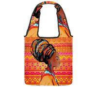 VAPOKF Sac fourre-tout en toile pour femme africaine, ethnique, tribal - Grand sac de transport réutilisable pour l'école, le travail, le bureau, les voyages, le shopping décontracté