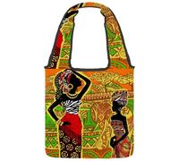 VAPOKF Sac fourre-tout en toile pour femme africaine, grand sac de transport réutilisable pour l'école, le travail, le bureau, les voyages, le shopping, décontracté