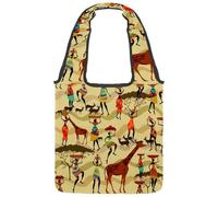VAPOKF Sac fourre-tout en toile pour femme africaine, motif animaux sauvages, sac à main pour femme, grand sac de transport réutilisable, sac à bandoulière pour l'école, le travail, le bureau, les