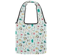 VAPOKF Sac fourre-tout rétro en toile avec motif l'heure du thé, grand sac à bandoulière réutilisable pour l'école, le travail, le bureau, les voyages, le magasinage décontracté