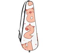VAPOKF Sac pour raquette de badminton, sac à main pour raquette de badminton, sac à main pour 2 raquettes, ballon cochon de dessin animé avec chiffres