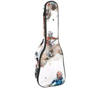 VAPOKF Sac pour ukulélé, étui pour ukulélé soprano ténor concert 58,4 cm, 10 mm d'épaisseur, rembourré, sangles réglables, sac de transport, cool Motorcrossing, multicolore, 25.9x9x3.1in/66x23x8cm