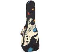 VAPOKF Sac pour ukulélé, étui pour ukulélé soprano ténor concert 58,4 cm, 10 mm d'épaisseur, rembourré, sangles réglables, sac de transport, guitare ob fond coloré, multicolore, 25.9x9x3.1in/66x23x8cm