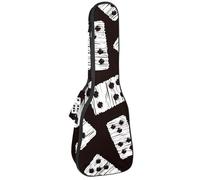 VAPOKF Sac pour ukulélé, étui pour ukulélé soprano ténor concert 58,4 cm, 10 mm d'épaisseur, rembourré, sangles réglables, sac de transport, cartes de jeu Domino, multicolore, 25.9x9x3.1in/66x23x8cm
