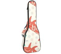 VAPOKF Sac pour ukulélé, étui pour ukulélé soprano ténor concert 58,4 cm, 10 mm d'épaisseur, rembourré, sangles réglables, sac de transport, voyage, aventure, baleine, multicolore,