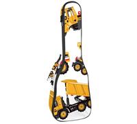 VAPOKF Sac pour ukulélé, étui pour ukulélé soprano ténor concert de 58,4 cm, 10 mm d'épaisseur, rembourré, sangles réglables, sac de transport, sac de transport, rouleau, grue, bulldozer, multicolore,