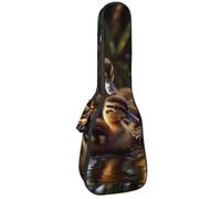 VAPOKF Sac pour ukulélé, housse pour ukulélé soprano ténor concert de 58,4 cm, 10 mm d'épaisseur, rembourré, doux, sangles réglables, sac de transport, canards indiens sur l'eau, multicolore,