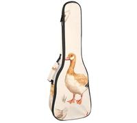 VAPOKF Sac pour ukulélé, housse pour ukulélé soprano ténor concert de 58,4 cm, 10 mm d'épaisseur, rembourré, sangles réglables, sac de transport, canards indiens, multicolore, 25.9x9x3.1in/66x23x8cm