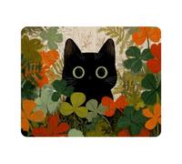 VAPOKF Tapis de souris motif chat de la Saint-Patrick | Tapis de bureau rectangulaire | Précision et vitesse améliorées | Base en caoutchouc pour une adhérence stable sur les surfaces lisses | Tapis