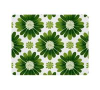 VAPOKF Tapis de souris rectangulaire à fleurs vertes | Tapis de souris rectangulaire pour jeu vidéo | Précision et vitesse améliorées | Base en caoutchouc pour une adhérence stable sur les surfaces