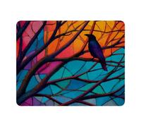 VAPOKF Tapis de souris rectangulaire avec base en caoutchouc Motif branches d'arbre abstraites, 28 x 22 cm, pour bureau et maison