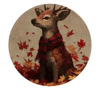 VAPOKF Tapis de souris rectangulaire en forme de cerf Sika avec base en caoutchouc pour bureau et maison - 25 cm