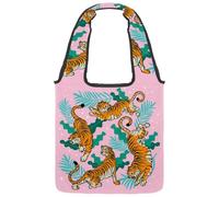 VAPOKF Tigers in the Jungle Sac fourre-tout en toile pour femme, grand sac de transport réutilisable, sac à bandoulière pour l'école, le travail, le bureau, les voyages, le shopping, décontracté