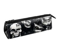 VAPOKF Trousse à crayons avec fermeture éclair - Motif crânes de pirates et voilier
