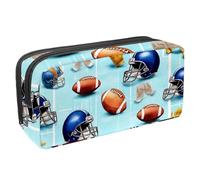 VAPOKF Trousse à crayons avec fermeture éclair pour garçons et filles, fournitures scolaires et de bureau, casques de football américain, gants