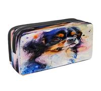 VAPOKF Trousse à crayons avec fermeture éclair pour garçons et filles, fournitures scolaires et de bureau, chien Cavalier King Charles Spaniel, multicolore, 2.3x8.2x3.9in/6x21x10cm, Trousse à crayons